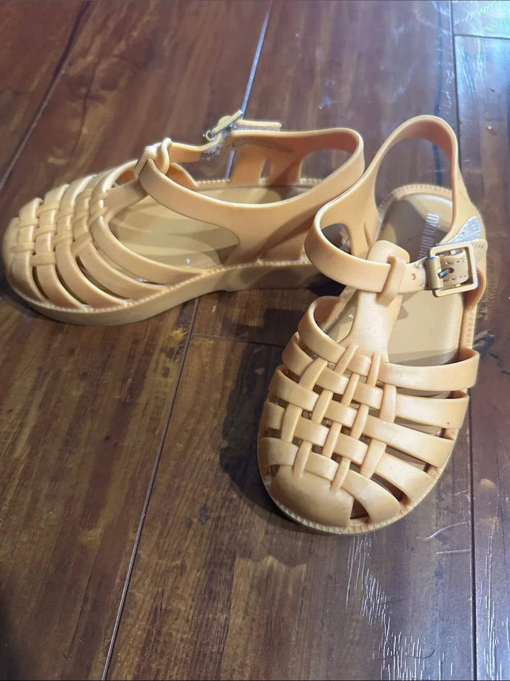 Mini Melissa Possession jelly sandals US 9 Matte Caramel